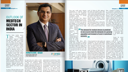 Outlook of Medtech sector in india