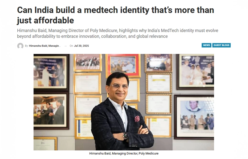 Article in Express Healthcare- 4 th August 2025